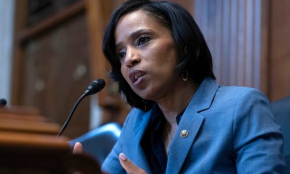 U.S. senators, like Maryland Democrat Angela Alsobrooks, work to advocate on behalf of marginalized communities while the nation sees cuts to civil rights protections, federal agencies and public health programs. (AP Photo/Jose Luis Magana)