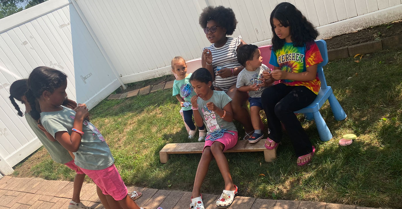 Children learning at the early childhood education center Janna Rodriguez and her team created.