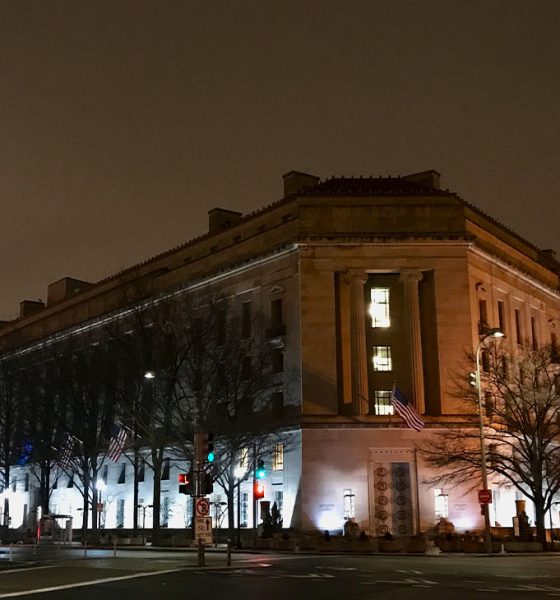 U.S. Department of Justice. Building of the night