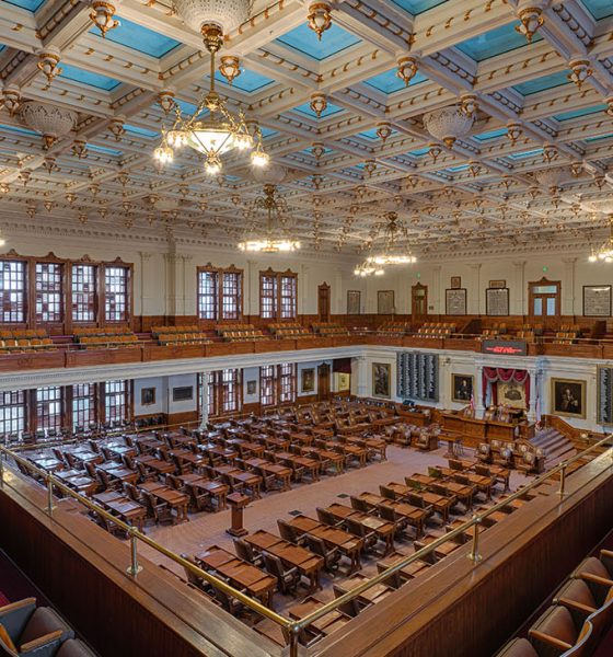 Austin, Texas, USA - January 6, 2014: Empty House of Representatives chamber in the Texas State Capitol building in Austin, Texas