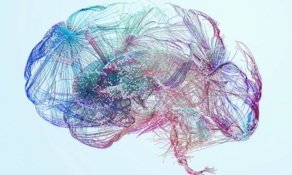 Brain activity, Human brain damage, Neural network, Artificial intelligence and idea concept