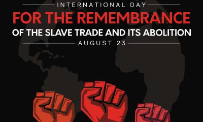 International Day for the Remembrance of the Slave Trade and its Abolition poster, card, August 23. Vector illustration.