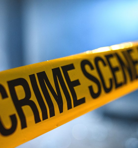 Crime scene barricade covering. 
