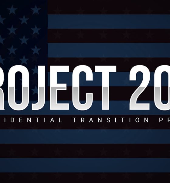 Project 2025, Presidential Transition Project. Project 2025 with American flag in the background (Photo by Ahmad Bilal)