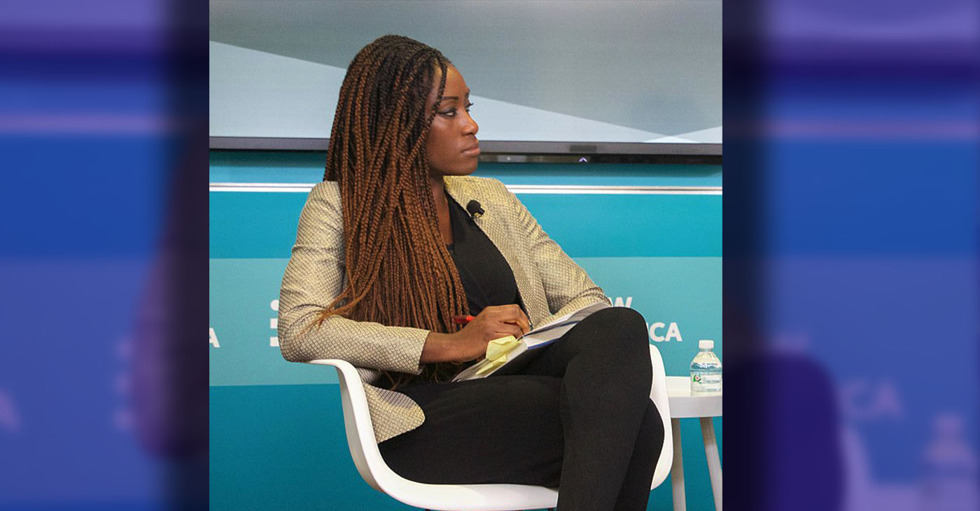 Karen Attiah, Global Opinions Editor, the Washington Post; Alexis Okeowo, Staff writer, The New Yorker; New America National Fellow, Class of 2016 & 2017; Author, A Moonless, Starless Sky: Ordinary Women and Men Fighting Extremism in Africa; 2012 IRP Fellow, reporting from Nigeria (Wikimedia Commons / Photo by New America)