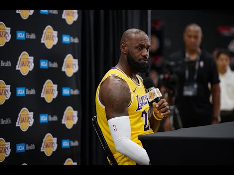 LeBron James discusses his long NBA career and future with the Lakers at 2025 Media Day.