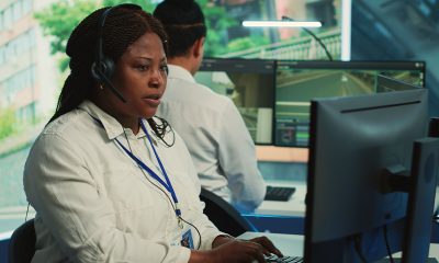 Operator gathers gps coordinates and data for the government database, monitoring cars in traffic via surveillance CCTV security systems. Real time radar recordings. Camera A.