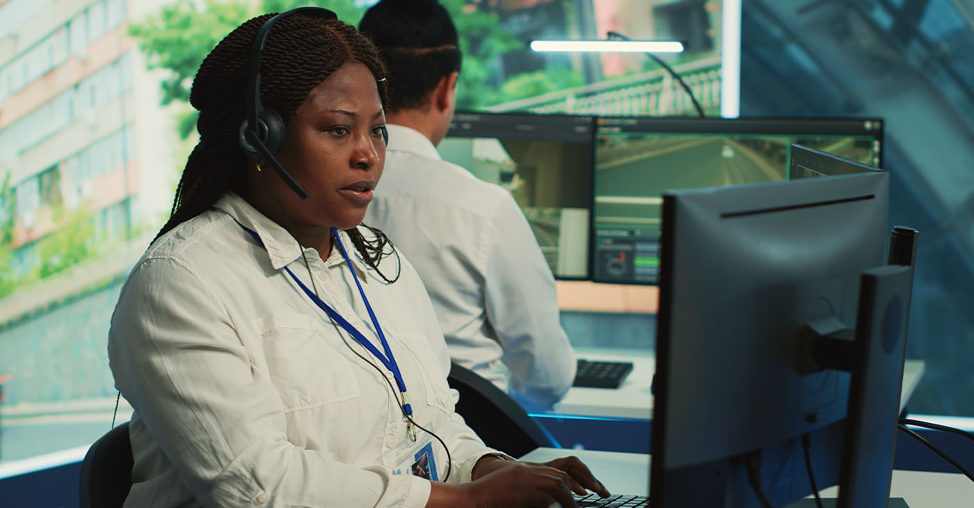 Operator gathers gps coordinates and data for the government database, monitoring cars in traffic via surveillance CCTV security systems. Real time radar recordings. Camera A.