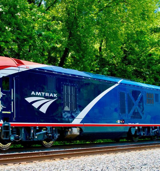 Point of Rocks, Maryland, USA - Amtrak’s “Capitol Limited” passenger train passes through Point of Rocks on its way to Washington, D.C. on a summer afternoon. (Photo by John M. Chase)