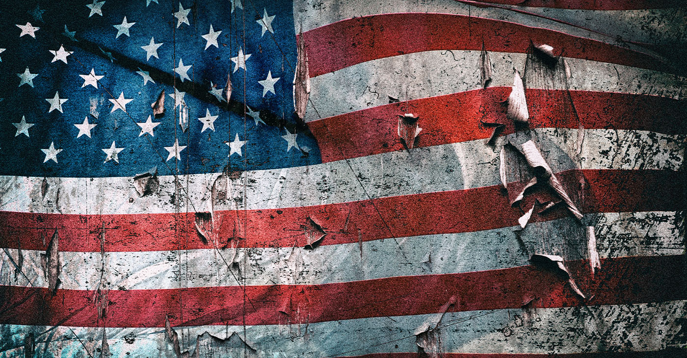 Close up American flag