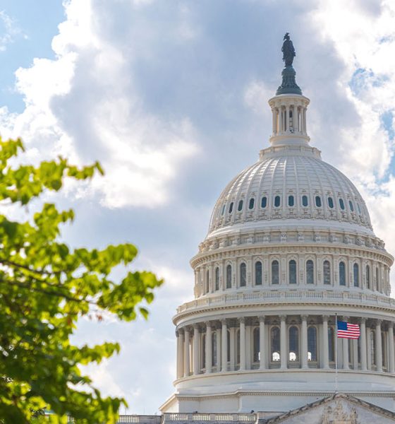 U.S. Capitol building in Washington D.C. on a Sunny, Partly Cloudy Summer Day in August (Photo by Jeremy Poland)
