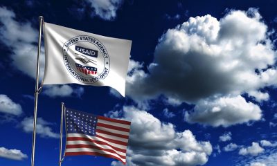USAID usa us united state america flag waving copy space blue sky background wallpaper culture usaid independence government politic freedom may month 2025 year usaid dollar business army internation