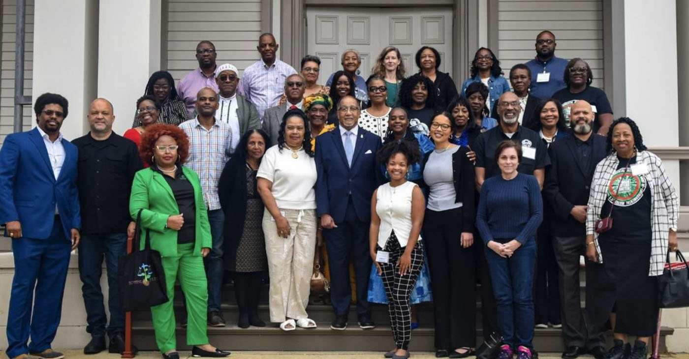 Dr. Ben Chavis, center, honored during the Mississippi Statewide Environmental Justice Climate Change Summit 2025