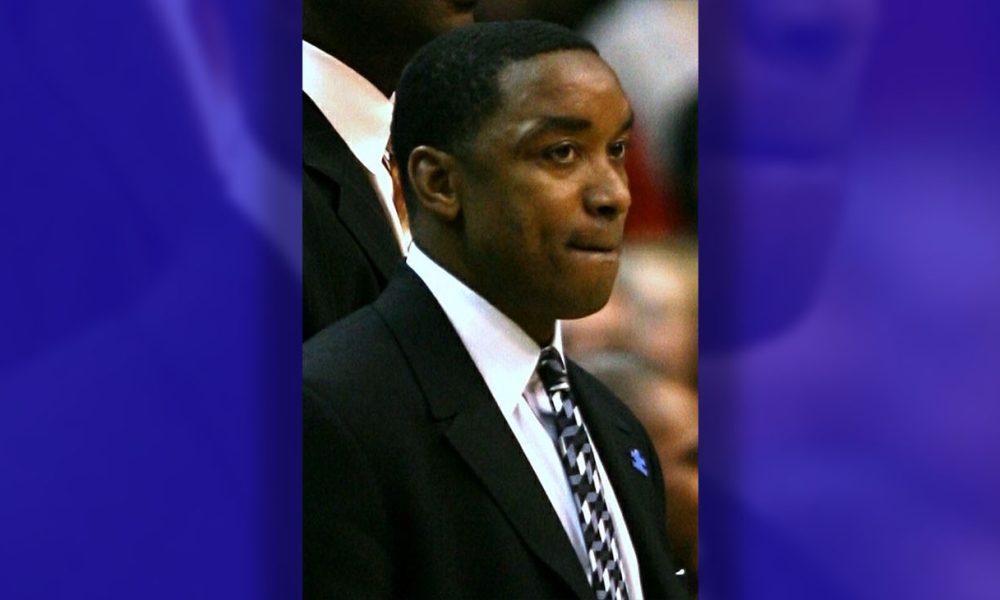 New York Knicks coaches during the Knicks' game at the Washington Wizards on Jan. 17, 2007. Left to right: assistant coach Brendan Suhr, assistant coach Herb Williams, head coach Isiah Thomas, assistant coach Mark Aguirre, and center Eddy Curry. (Wikimedia Commons /Photo by Keith Allison)