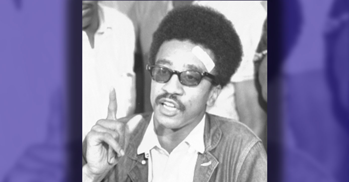 Library of Congress description: "H. Rap Brown, SNCC [i.e., Student Nonviolent Coordinating Committee], news conference]" (Wikimedia Commons / Photo by Marion S. Trikosko)