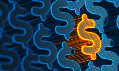 Stand out from the crowd. Yellow Unique Dollar sign. Profit and money. Financial and business 3d illustration