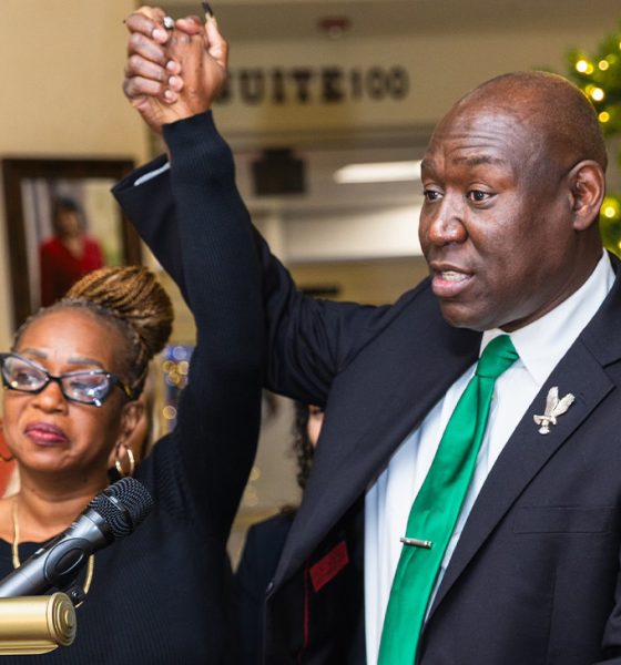 Ben Crump with Mrs Kimberly Butler, the wife of Rev. Lewis Bulter./Courtesy Crump Law.