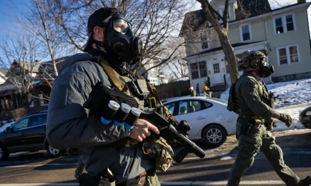 As ICE agents stalk the streets, residents hide in their dwellings. Credit: Ben Hovland/MPR News