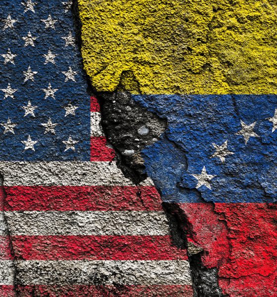 The national flags of the United States and Venezuela. Photo: iStockphoto / NNPA.