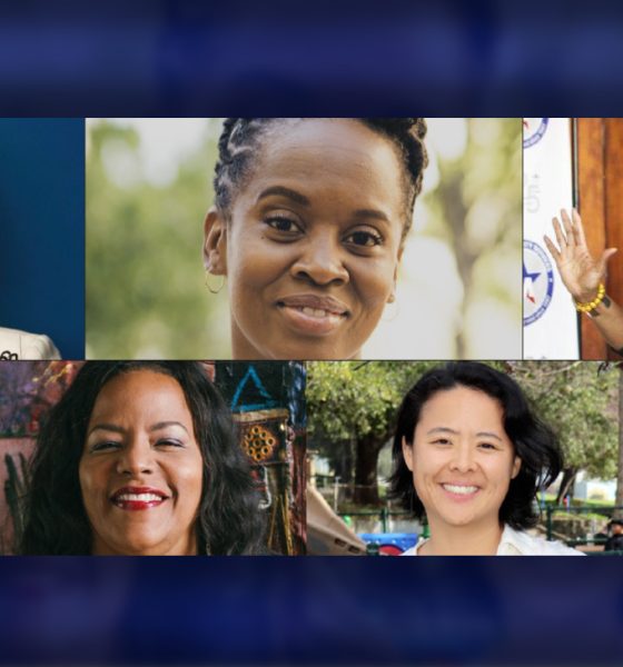 Dr. Eleanor Ramsey (top, left) founder, and CEO of Mason Tillman Associates, which conducted the study revealing contract disparities, was invited by District 3 Councilmember Carroll Fife (top center) to a Council committee meeting attended by Oakland entrepreneur Cathy Adams (top right) and (bottom row, left to right) Brenda Harbin-Forte, Carol Wyatt, and councilmembers Charlene Wang and Ken Houston. Courtesy photos.