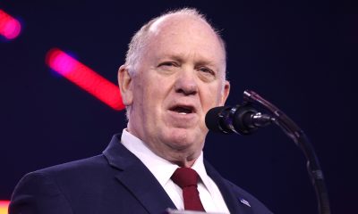 Tom Homan speaking with attendees at the 2024 AmericaFest at the Phoenix Convention Center in Phoenix, Arizona. Photo: George Skidmore / Wikimedia Commons.