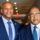 Maryland’s Governor Wes Moore (left) joins National Newspaper Publishers Association (NNPA) President and CEO Benjamin F. Chavis Jr. as part of the NNPA’s “Leadership Matters” Video Series. Photo by DC Events.