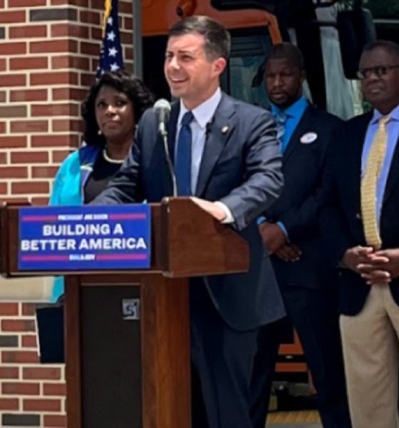 Pete Buttigieg will be in Birmingham Monday for a community conversation with Birmingham Mayor Randall Woodfin. Buttigieg was previously in Birmingham in 2022 to announce a $1 billion infrastructure plan aimed at reconnecting communities. (File)