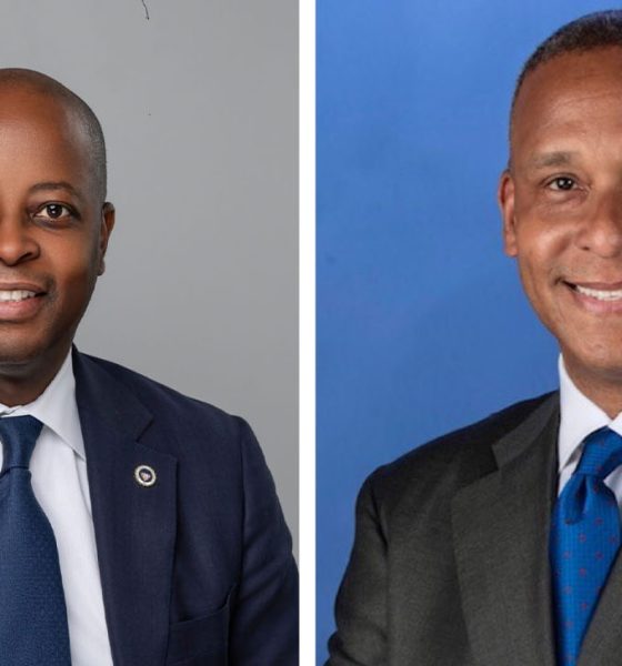 Dr. Wayne A. I. Frederick, Interim President and President Emeritus of Howard University (left) and Dr. Wayne J. Riley, President of SUNY Downstate Health Sciences University.