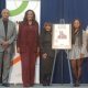 NNPA Fund members stand with family members of the late Bernal E. Smith II, who was honored during this year’s enshrinement ceremony. From left to right: Kelly Hodges, executive director; John Warren, board member; and Karen Carter Richards, chair; Smith’s wife, Tawonda Peete-Smith; daughter, Brianna Smith-Herman; and sister, Cher D. Smith. Pictured at the far right is Dr. Benjamin F. Chavis Jr., president and CEO of NNPA. The ceremony took place on March 18 on the campus of Howard University during the NNPA Fund’s Black Press Week. Credit: AFRO Photo/D. Kevin McNeir.