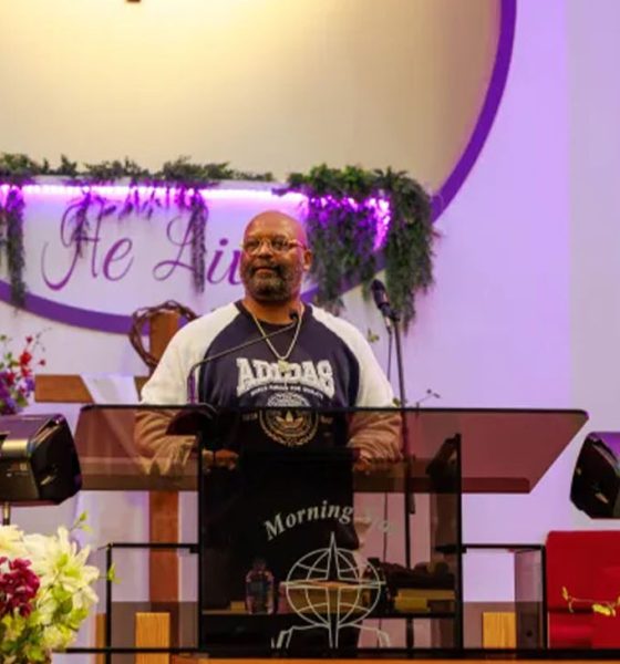 Pastor Rodney Goss speaks to his congregation during Sunday Service at Morning Star Baptist Church on Sunday, Feb. 8, 2026. Credit: Molly McElwain / Tulsa Flyer