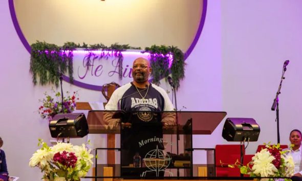 Pastor Rodney Goss speaks to his congregation during Sunday Service at Morning Star Baptist Church on Sunday, Feb. 8, 2026. Credit: Molly McElwain / Tulsa Flyer