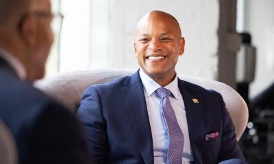 Dr. Benjamin F. Chavis Jr. (left) interviews Wes Moore, Governor of Maryland. Photo courtesy Events DC.