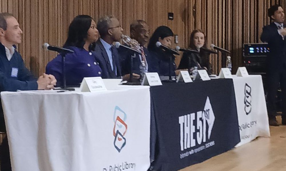 Six candidates vying for Washington, D.C., mayor answer questions about their plans for the city during a mayoral forum co-sponsored by The 51st, The Washington Informer, SpotlightDC and the DC Public Library. (AFRO Photo / D. Kevin McNeir)