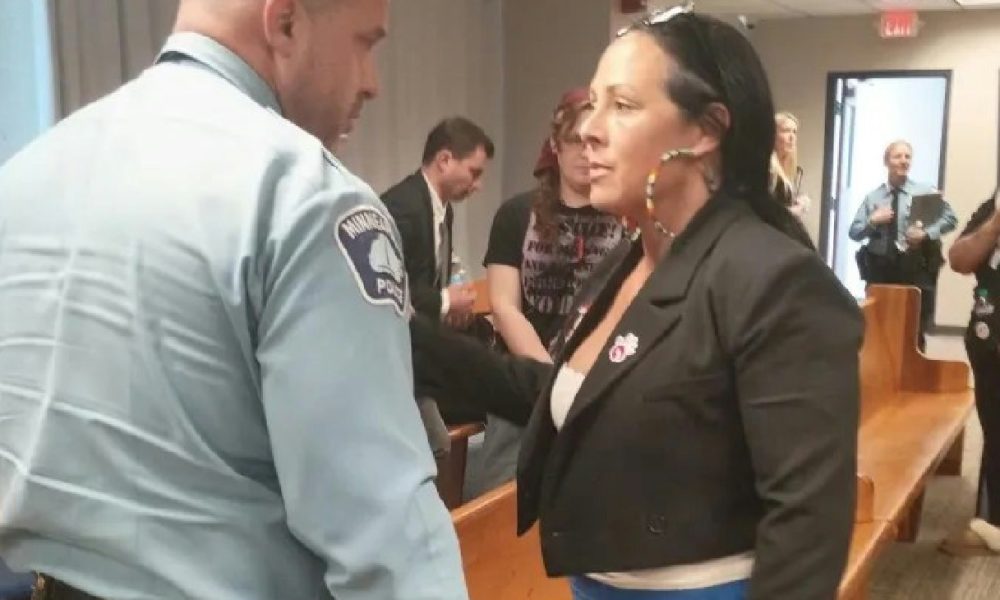 Left to Right: Minneapolis Police Chief Brian O’Hara met with Allison Lussier’s Aunt Jana Willamas after the City Auditor revealed several missteps in their investigations. Credit: Clint Combs / MSR