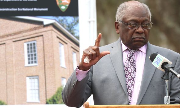 U.S. Congressman James Clyburn (SC-06) received a standing ovation for his role in establishing Reconstruction Era National Historical Park. Photo: U.S. Park Service.