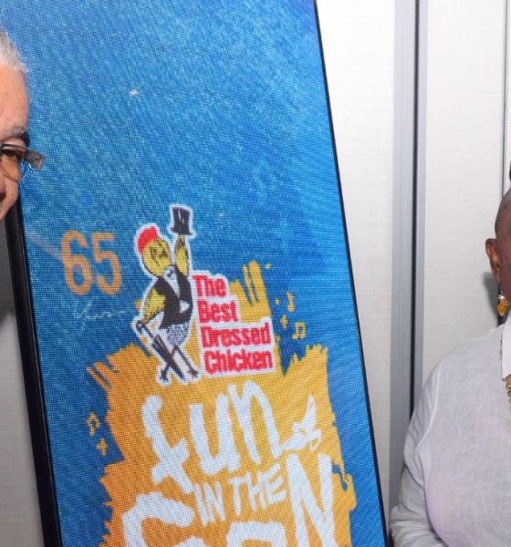 Minister of Culture, Gender, Entertainment and Sport Olivia Grange (right), joins Chief Vision Officer of Glory Music, Tommy Cowan, at the launch of the Fun in the Son gospel festival at the AC Hotel by Marriott in Kingston on Tuesday, March 5, 2024. Photo: Jamaica Information Service