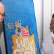 Minister of Culture, Gender, Entertainment and Sport Olivia Grange (right), joins Chief Vision Officer of Glory Music, Tommy Cowan, at the launch of the Fun in the Son gospel festival at the AC Hotel by Marriott in Kingston on Tuesday, March 5, 2024. Photo: Jamaica Information Service
