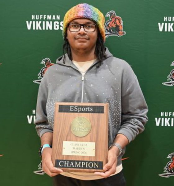 Huffman High School senior Carlos Smith Jr. is the AHSAA Class 1A-7A Spring Esports State Champion for Madden '26. (Birmingham City Schools)
