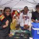 Niquana Perry (left), Sophia Brown (center) and Frederick Fair, of The Nutmeg Alliance, participate in the tour festivities at the Grenadian Embassy. (AFRO Photo / Patricia McDougall)