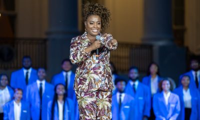 Description Ledisi performs at a Juneteenth concert on the South Lawn of the White House, Tuesday, June 13, 2023. (Official White House Photo by Cameron Smith)