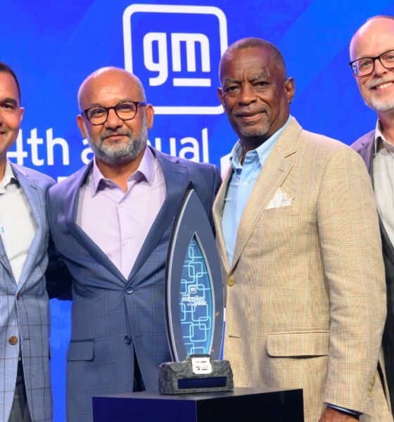 Chemico CEO Leon C. Richardson (center) accepts the 2025 Supplier of the Year award from General Motors during their 34th annual Supplier of the Year awards event in Austin, Texas. Richardson is flanked by Mauricio Pincheira, Chemico VP Automotive & Industrial Accounts (far left), Sham Kunjur, GM Executive Director Purchasing (left) and Dave Macleod, Chemico Executive VP (right). Photo: General Motors.