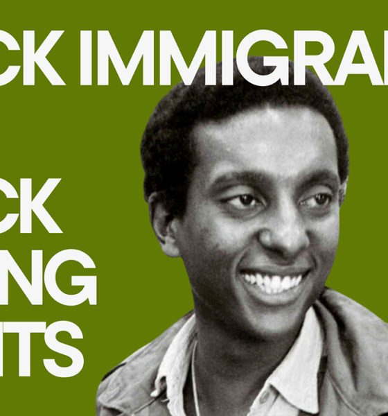 The logo for Black Alliance for Just Immigration uses an image of Kwame Toure (Stokely Carmichael), who fought for Black civil rights in the 1960s. Courtesy image.