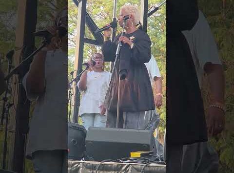 Maurette Brown Clark performs at the Juneteenth ICT Gospel Finale in Wichita, Kansas.