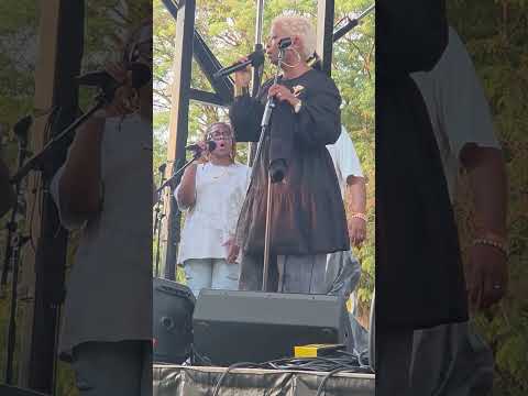 Maurette Brown Clark performs at the Juneteenth ICT Gospel Finale in Wichita, Kansas.