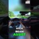 Driver using car's advanced safety features: adaptive cruise control and lane assist for a safer drive