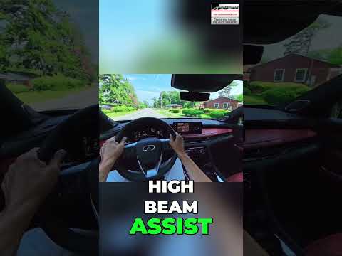 Driver using car's advanced safety features: adaptive cruise control and lane assist for a safer drive