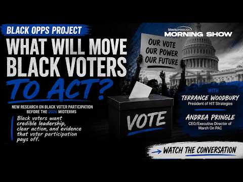 Black voters discuss key issues driving their action before 2026 midterms, captured in a BlackPressUSA TV thumbnail.