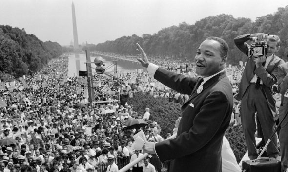 Martin Luther King Jr. in Washington DC the 28 August 1963 during the speech "I have a Dream" speech