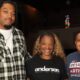 Michelle Bonton, founder and executive director of the Anderson Center for the Arts (Center), stands with the winners of the first Apollo HTX competition, Troy Mason (Left) and Logan Gilbert (Right). Credit: Jimmie Aggison/Defender