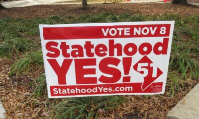 Crop Save Try Washington DC, USA-November 8, 2016: This campaign poster for District of Columbia statehood was spotted in a Northwest Washington DC neighborhood on election day. It is campaigning for full representation in congress and full control over local affairs. Right now Washington DC is a federal district which does not allow this full control.